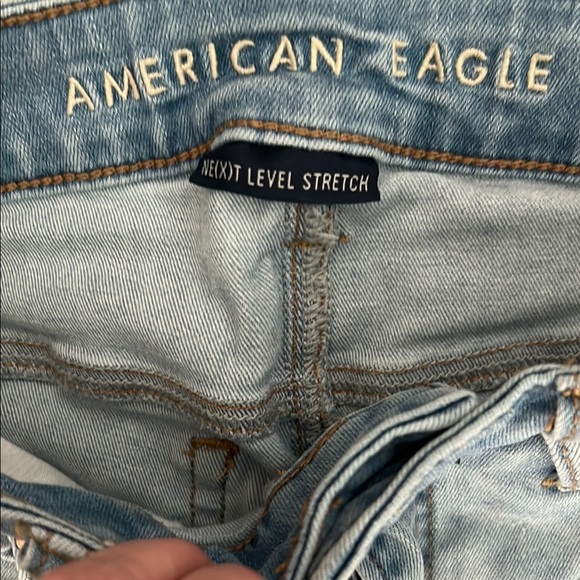 American Eagle Outfitters Jeans patches underneath distress Next Level Stretch 8 - Picture 5 of 14